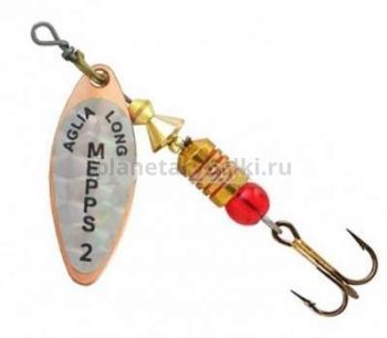 Блесна вращающаяся MEPPS Aglia Longue Rainbo №2, 7гр., цвет CU