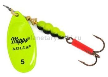 Блесна вращающаяся MEPPS Aglia Fluo №5, 13гр., chartreuse