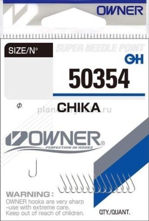 Крючок OWNER 50354 Chika nickel №19, 14шт.