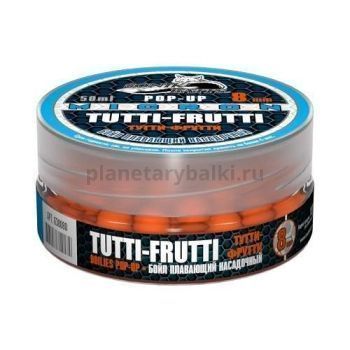 Бойлы насадочные плавающие Sonik Baits 8мм TUTTI FRUTTI MICRON Fluo Pop-ups 50мл