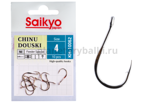 Крючки Saikyo CHINU DOUSKI NI KH-10062 №4, 10шт.