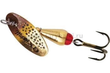 Блесна вращающаяся Mepps XD TRI FLUO №1, 3гр., цвет G/Brown