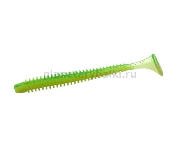 Виброхвост FLAGMAN Mystic Fish 4" 10см, #1527 Lime/Lime Chartreuse, 4шт.