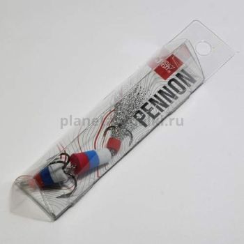 Приманка джиговая Lucky John PENNON 12 крас./син./бел. в блистере