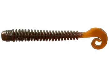 Приманка силиконовая LureMax CHEEKY WORM 4'' 10см, Motor Oil 003, 6шт.