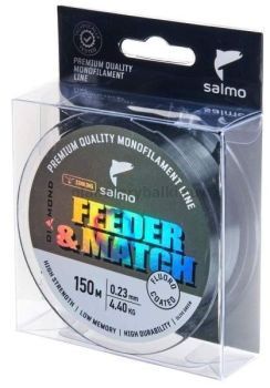 Леска монофильная Salmo Diamond FEEDER & MATCH FLUORO COATED Grey 150м, 0,23мм, 4,4кг