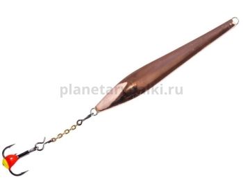 Блесна вертикальная Lucky John DOUBLE BLADE с цепочкой и тройником 65мм, 11гр., цвет CS блистер