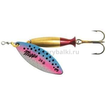Блесна вращающаяся Mepps AGLIA LONG RAINBO 1+, 12гр., цвет Copper