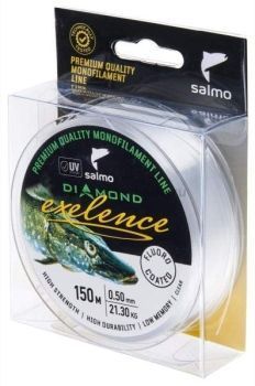Леска монофильная Salmo Diamond EXELENCE FLUORO COATED Clear 150м, 0,50мм, 21,3кг
