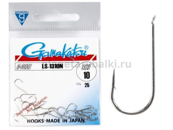 Крючки Gamakatsu LS-1310N HOOKS NICKEL разм. 10 25шт.