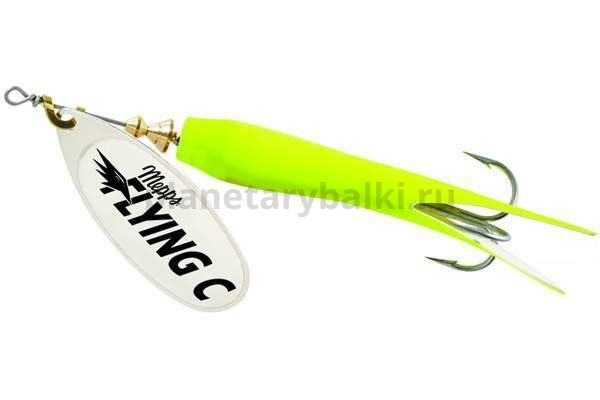 Блесна вращающаяся Mepps AGLIA FLYING C №3, 25гр., цвет SILVER/Chartreuse