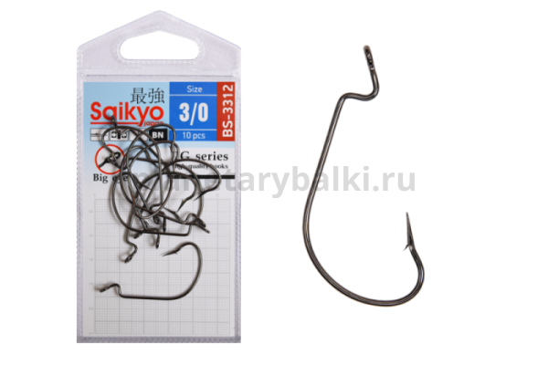 Крючки Saikyo BS-3312 BN №3/0, 10шт.