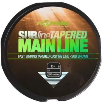 Леска коническая KORDA Subline Tapered Mainline 300м, 0,28-0,50мм, 3.6-18кг, 8-40 lb