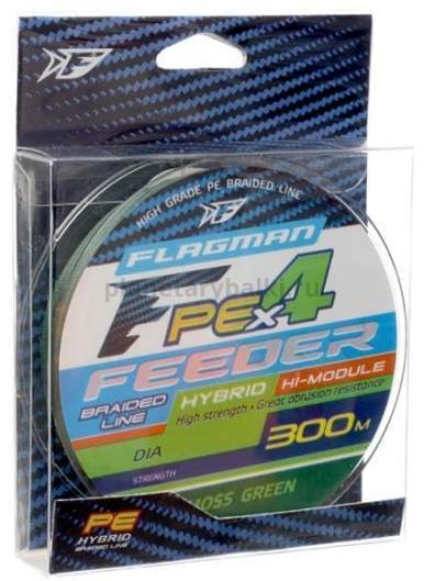 Шнур плетеный Flagman PE Hybrid X4 FEEDER Moss Green 300м, 0,16мм, 9,1кг