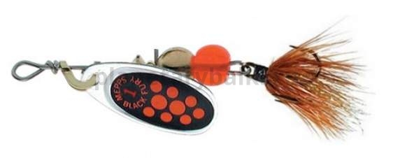 Блесна вращающаяся MEPPS Black Fury Mouche Orange №1, 3,5гр., цвет AG