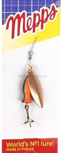Блесна вращающаяся MEPPS Aglia Long Heavy №1, 8гр., цвет CU/NR oge S