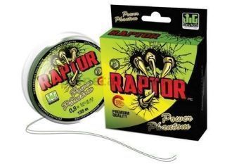 Плетеный шнур Power Phantom Raptor PE 135м, 0,10мм, 7,3кг, #0,4 флуоресцентный зеленый