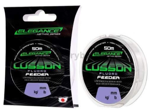 Леска флюорокарбоновая ELEGANCE METHOD Lusson Fluorocarbon 50м, 0,25мм, 6,21кг