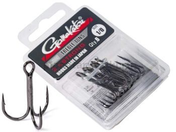 Крючки-тройники Gamakatsu 18 TREBLE BLACK №1/0, 6шт.