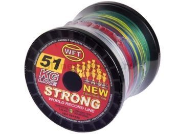 Шнур плетёный WFT KG STRONG Multicolor 1000м, 0,32мм, 51кг