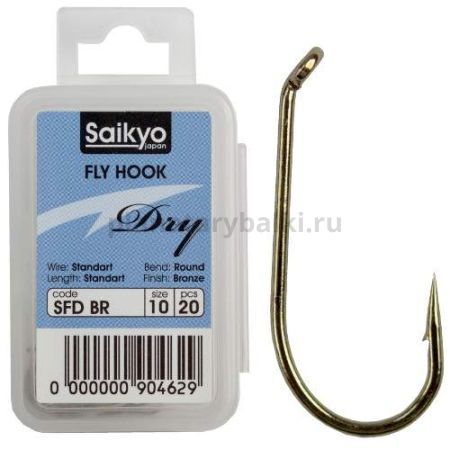Крючки Saikyo KH-71451 Dry Fly BR №10, 20шт.