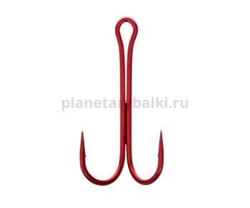 Крючок двойной FLAGMAN Double Hook Long SS Red №4, 5шт.