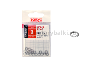 Заводное кольцо Saikyo Split Ring SR81 №3, 18шт.