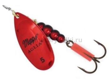 Блесна вращающаяся MEPPS Aglia Platium №5, 13гр., цвет AG/red