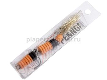 Приманка джиговая Lucky John PENNON SLOTWORM оранж./черн. в блистере