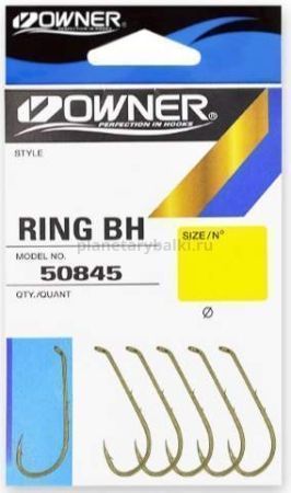 Крючки OWNER Ring BH oxidized gold №1/0, 5шт.