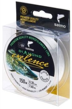 Леска монофильная Salmo Diamond EXELENCE FLUORO COATED Clear 150м, 0,30мм, 7,6кг