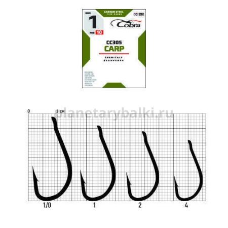 Крючки Cobra CARP KAYO HEAVY CC305 №4, 10шт.