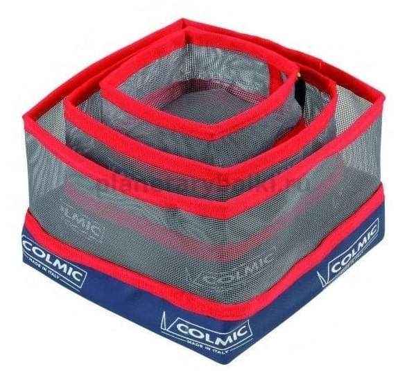 Ёмкость для опарыша COLMIC SQUARE MAGIC NET, размер 17,50см х 17,50см большая