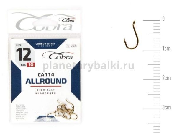 Крючки Cobra Allround BEAK CA114 №12, 10шт.