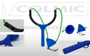 Рогатка для прикормки COLMIC ORION SOLID POUCH 55мм (Elastic 4мм-Green)