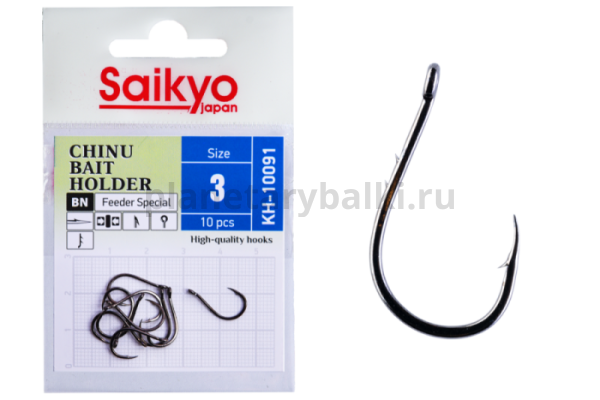 Крючки Saikyo CHINU BAIT HOLDER BN KH-10091 №3, 10шт.