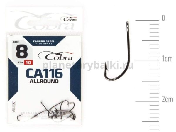 Крючки Cobra Allround CRYSTAL CA116 №8, 10шт.