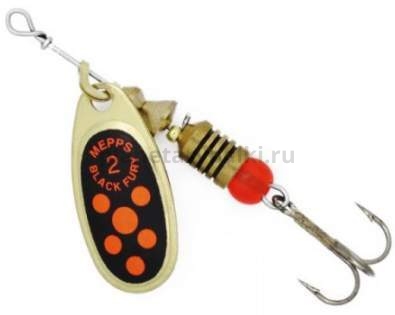Блесна вращающаяся MEPPS Black Fury Orange №2, 4,5гр., цвет OR