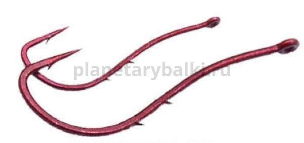 Крючки под червя OWNER Worm SP-BH bloody red №8, 7шт.