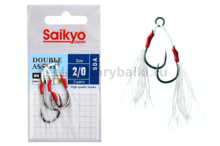 Крючки Saikyo DOUBLE ASSIST SDA №2/0, 2 пары