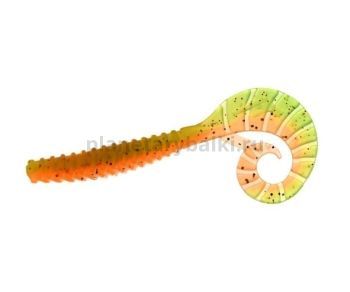 Твистер FLAGMAN TT-Grub 3,0'' 7,5см, #0215 Orange Chartreuse, 6шт.