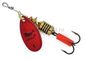 Блесна вращающаяся MEPPS Aglia Platium №1, 3,5гр., цвет AG/red