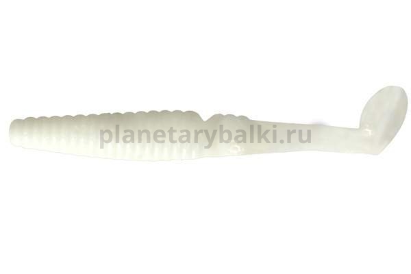 Виброхвост LureMax SPY 4'' 10см, White UV 009, 7шт.