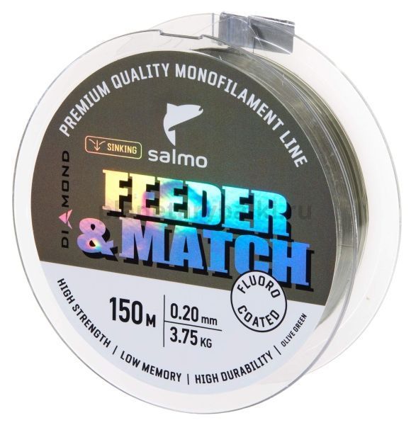 Леска монофильная Salmo Diamond FEEDER & MATCH FLUORO COATED Olive Green 150м, 0,20мм, 3,75кг для рыбалки, Леска монофильная Salmo Diamond FEEDER & MATCH FLUORO COATED Olive Green 150м, 0,20мм, 3,75кг отзывы, Леска монофильная Salmo Diamond FEEDER & MATCH FLUORO COATED Olive Green 150м, 0,20мм, 3,75кг купить, Леска монофильная Salmo Diamond FEEDER & MATCH FLUORO COATED Olive Green 150м, 0,20мм, 3,75кг купить в интернет магазине, Леска монофильная Salmo Diamond FEEDER & MATCH FLUORO COATED Olive Green 150м, 0,20мм, 3,75кг выбрать, Леска монофильная Salmo Diamond FEEDER & MATCH FLUORO COATED Olive Green 150м, 0,20мм, 3,75кг обзор, Леска монофильная Salmo Diamond FEEDER & MATCH FLUORO COATED Olive Green 150м, 0,20мм, 3,75кг купить в розничном магазине