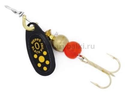 Блесна вращающаяся MEPPS Black Fury Jaune №0, 2гр., цвет NR