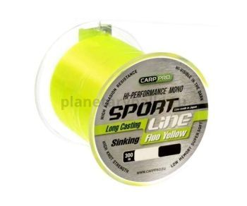 Леска CARP PRO Sport Line Fluo Yellow 300м, 0,286мм, 6кг