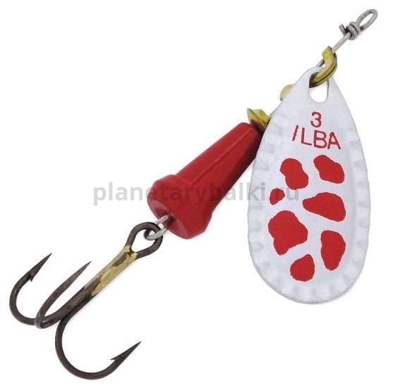 Блесна вращающаяся ILBA SPARK color №1 / 3гр (white-red)