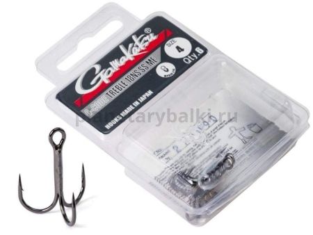 Крючки-тройники Gamakatsu 18 TREBLE SHORT SHANK BLACK №04, 6шт.