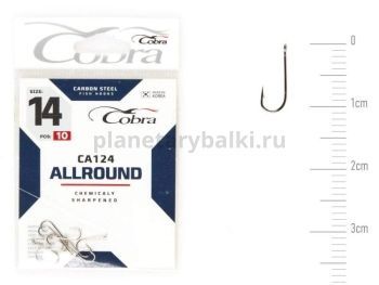 Крючки Cobra Allround ROUND CA124 №14, 10шт.