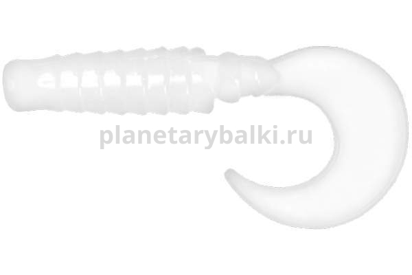 Твистер LureMax EBISU 2'' 4см, Glow White 020, 10шт.